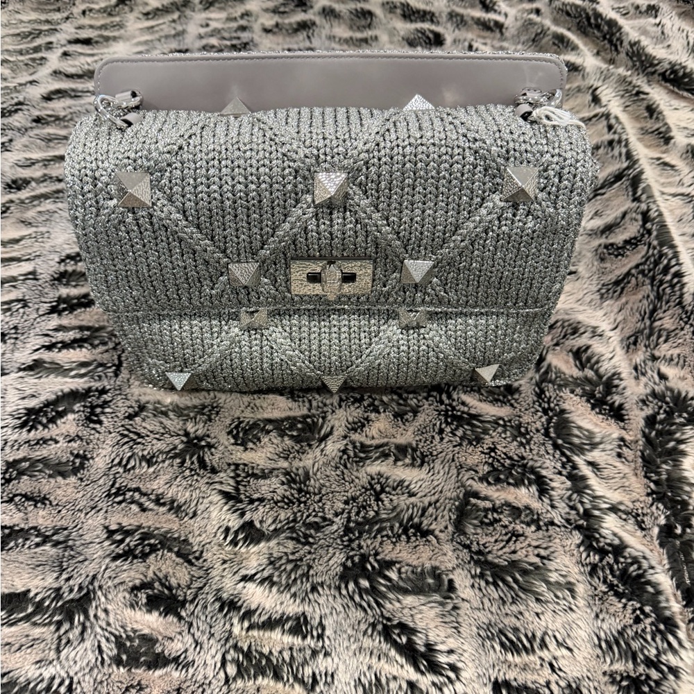 Elegant Silver Valentino Women's Bag